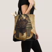 Tote Bag Pharaoh Energy — Roi Ancien Africain Art Moderne (De près)