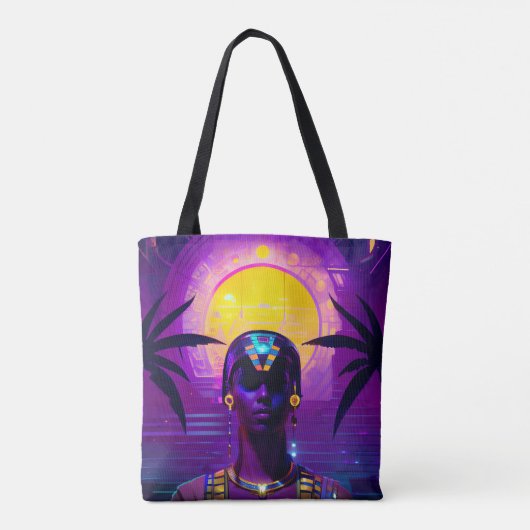 Tote Bag Pharaon Synthwave (Dos)