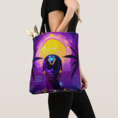 Tote Bag Pharaon Synthwave (De près)