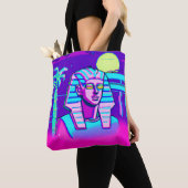 Tote Bag Pharaon Synthwave (De près)