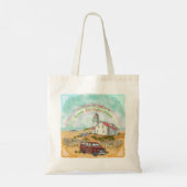 Tote Bag Phare Arc-en-ciel de plage (Dos)