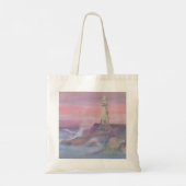 Tote Bag Phare Côtier Bluff Avec Ciel Rose (Dos)