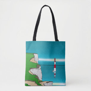 Tote Bag Phare de Beachy Head et Cliff Top