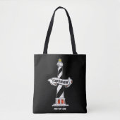 Tote Bag Phare de Cape Hatteras noir et blanc (Devant)