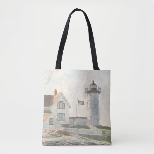 Tote Bag Phare de Cape Neddick (Devant)