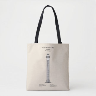 Tote Bag Phare de l'île St Martin - Michigan - SBD