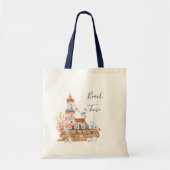 Tote Bag Phare de plage à l'aquarelle (Devant)