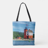 Tote Bag Phare de Round Island (Dos)