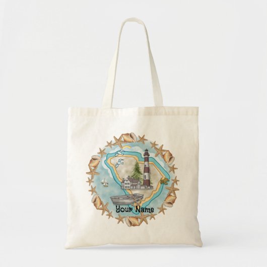 Tote Bag Phare de South Carolina Shells (Devant)