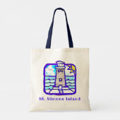Tote Bag Phare de St Simons Island GA et vagues océaniques (Dos)