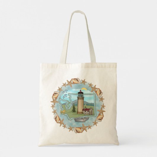 Tote Bag Phare de Washington Shells (Dos)