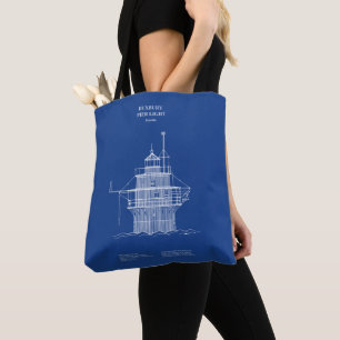 Tote Bag Phare lumineux de Duxbury Pier - Massachusetts - A