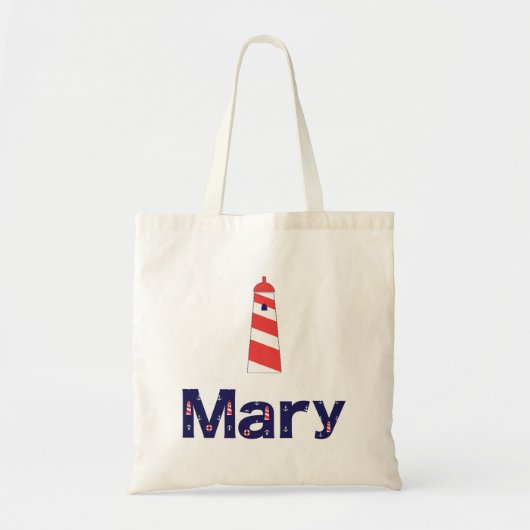 Tote Bag Phare Nautique Monogramme Fourre-tout Mary (Devant)