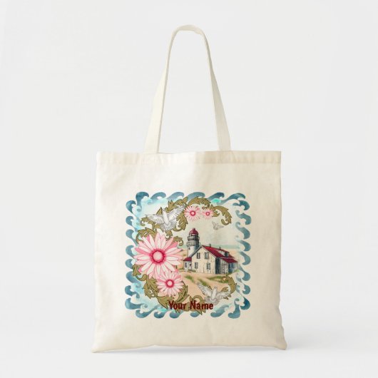 Tote Bag Phare Pink Daisy (Devant)