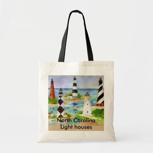 Tote Bag Phares de la Caroline du Nord (Devant)