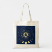 Tote Bag Phases de la lune solaire céleste Zodiac (Dos)