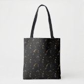 Tote Bag Phases de lune de chat noir Fourre-tout (Devant)