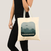 Tote Bag Phenomenon UFO UAP soucoupe volante Monochrome (Devant (produit))