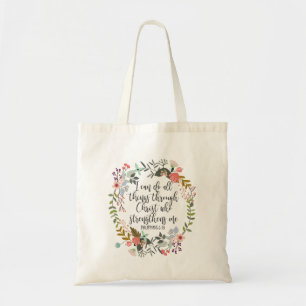 Tote Bag Philippiens 4:13 Je peux faire tout