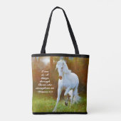 Tote Bag Philippiens 4:13 Tout par le Christ, Cheval (Dos)