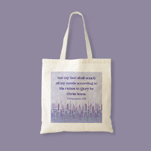 Tote Bag Philippiens 4:19 La Bible Verse Mon Dieu Apportera