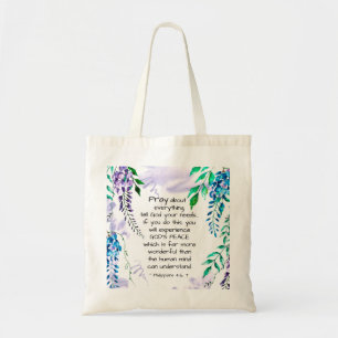 Tote Bag Philippiens 4:6-7 Priez pour tout