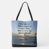 TOTE BAG PHILIPPIENS INSPIRANTS 4:13 SCRIPTURE VERSE (Dos)