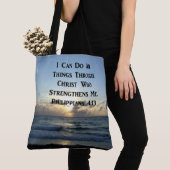 TOTE BAG PHILIPPIENS INSPIRANTS 4:13 SCRIPTURE VERSE (De près)