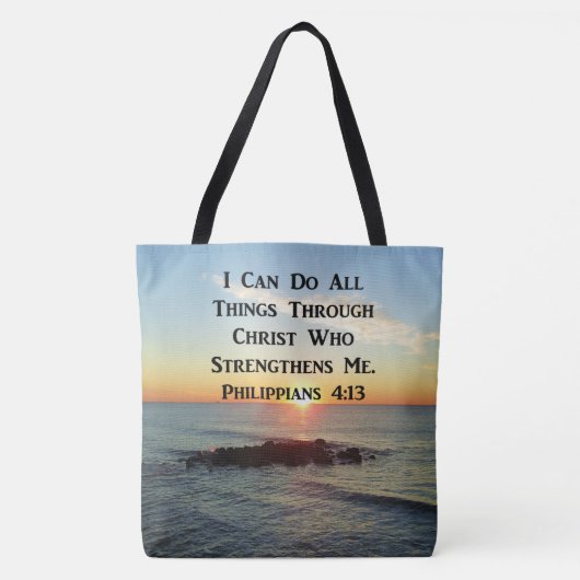 TOTE BAG PHILIPPIENS LOURDS 4:13 CONCEPTION DE LA SCRIPTURE (Devant)