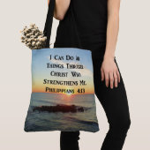 TOTE BAG PHILIPPIENS LOURDS 4:13 CONCEPTION DE LA SCRIPTURE (De près)