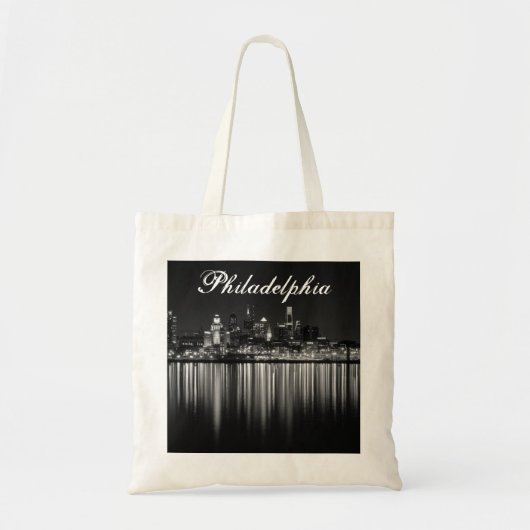 Tote Bag Philly night b/w (Devant)