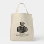 Tote Bag Philosophe de l'existence de citations Democritus (Dos)