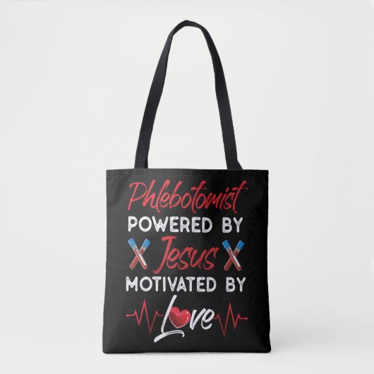 Tote Bag Phlebotomiste Phlebotomie Phlebotomiste Poussé Par (Devant)