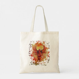 Tote Bag Phoenix Rising Flame Art Bold Fire Bird Budget