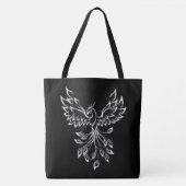 Tote Bag Phoenix se lève sur le noir (Devant)