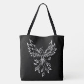 Tote Bag Phoenix se lève sur le noir (Dos)