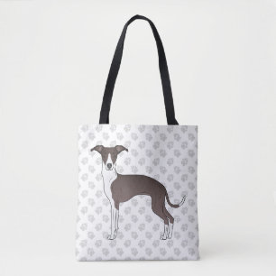 Tote Bag Phoque Et Blanc Italien Greyhound Chien Avec Paws