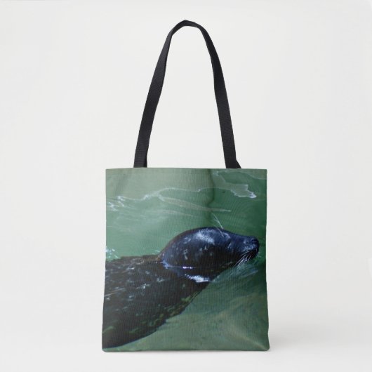 Tote Bag Phoque glissant dans une eau calme (Devant)