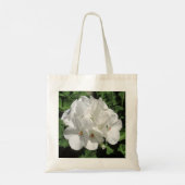 Tote Bag Photo à fleurs de géranium blanc (Dos)