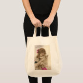Tote Bag Photo antique Victorian Woman and Dog (Devant (produit))