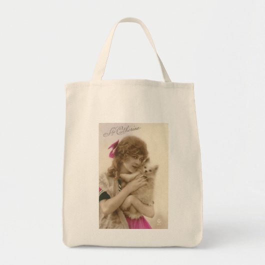 Tote Bag Photo antique Victorian Woman and Dog (Devant)