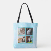 Tote Bag Photo bleue Pastel personnalisé (Dos)