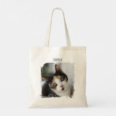 Tote Bag Photo Cat Pet avec nom (Dos)