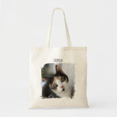 Tote Bag Photo Cat Pet avec nom (Devant)
