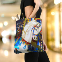 Photo Cheval du Carrousel Blanc Citation d'amour R