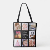 Tote Bag Photo collage maman mère noir (Dos)