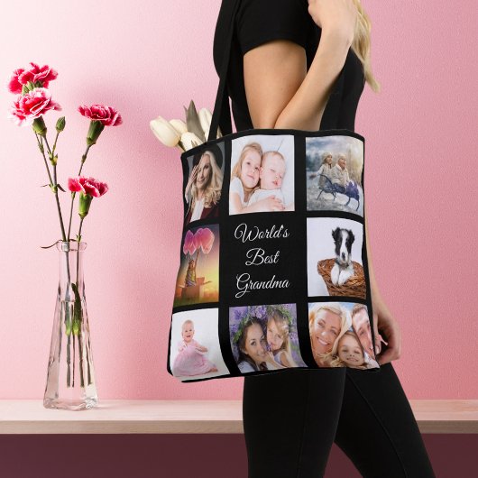 Tote Bag Photo collage meilleur grand-mère monde noir