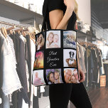 Tote Bag Photo collage meilleure grand-mère jamais grand-mè<br><div class="desc">Un cadeau pour votre grand-mère célébrant sa vie avec un collage de 8 photos. Texte blanc : Meilleure grand-mère jamais. Utilisez la photo d'elle, enfants, petits-enfants, mari, animaux domestiques, amis, sa destination de voyage de rêve. Un arrière - plan noir chic. Parfait comme cadeau de la Fête des Mères ou...</div>