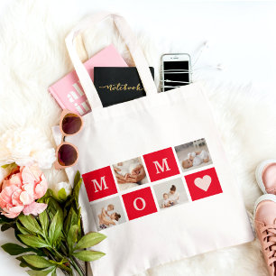 Tote Bag Photo Collage Moderne & Best Mom Ever Cadeau