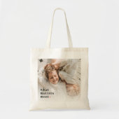 Tote Bag Photo Collage Moderne Ce Qui Compte Le Plus Cadeau (Devant)